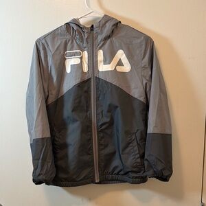 Fila Men's Gray Hooded Jacket